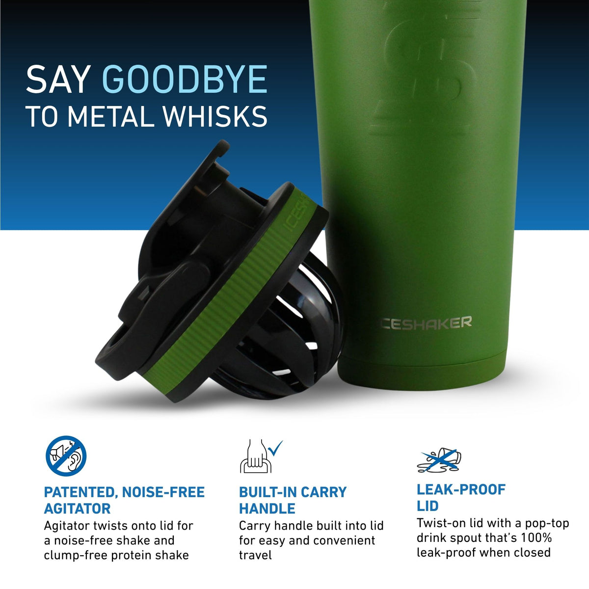 26oz Ice Shaker - Green