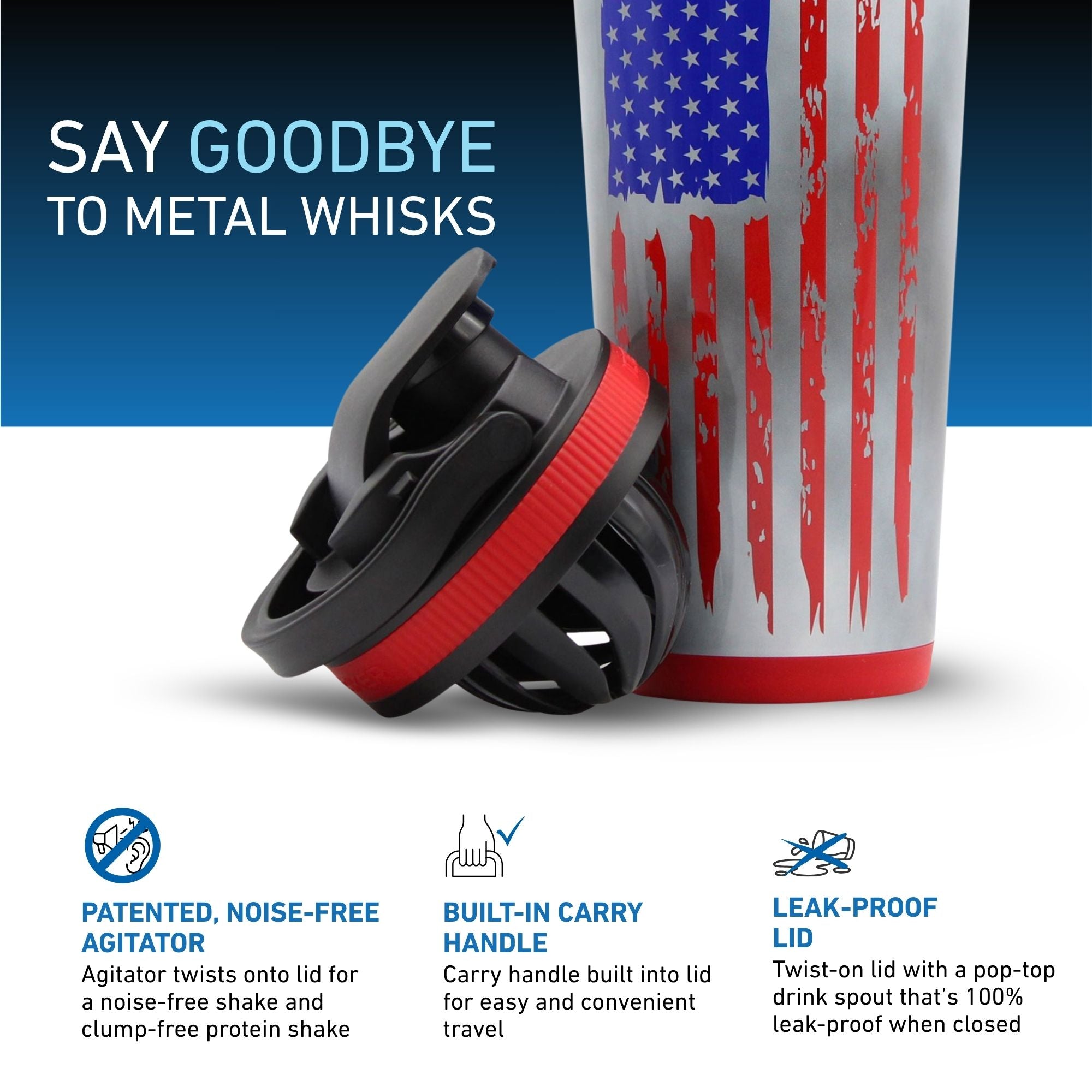 26oz Ice Shaker - 4D American Flag