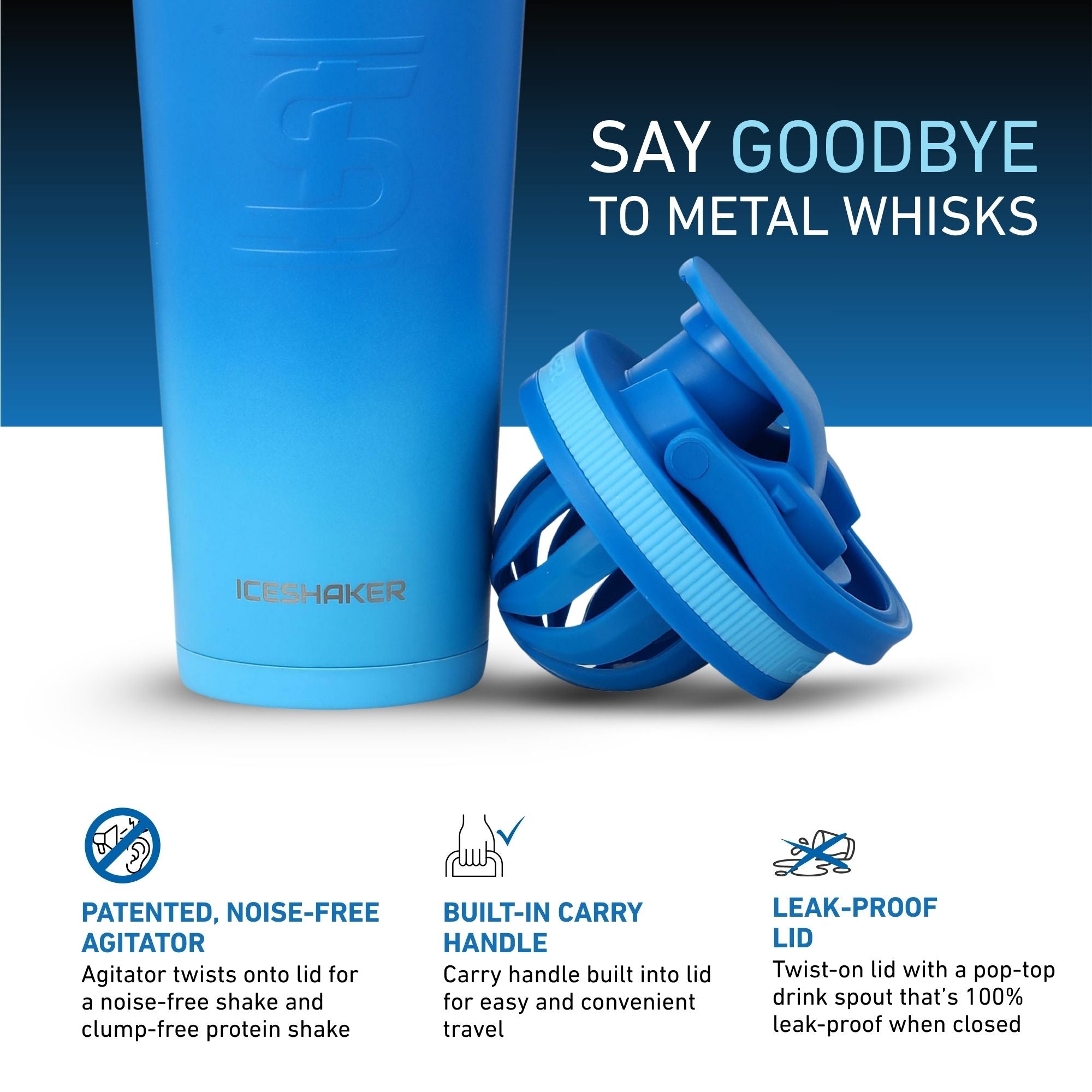 26oz Ice Shaker - Blue Color Rush