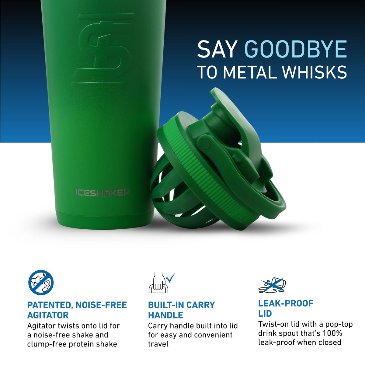 26oz Ice Shaker - Green Color Rush