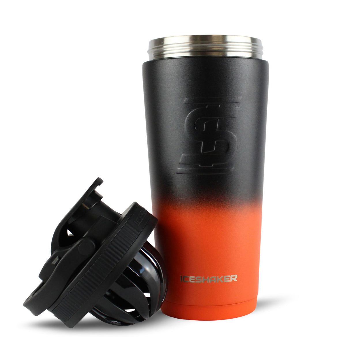 Orange Black Ombre 26oz Ice Shaker Bundle