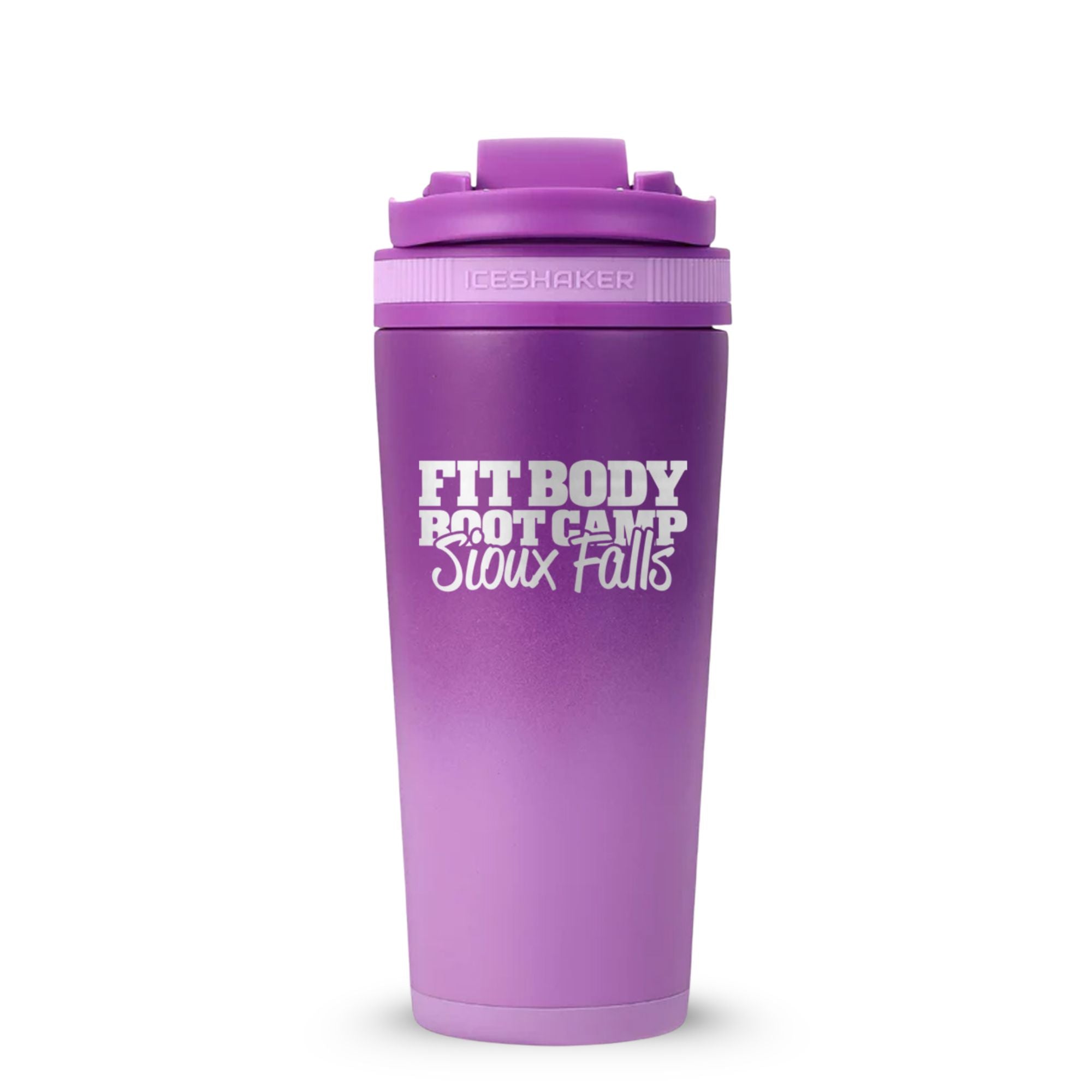 CUSTOM Sioux Falls Fit Body Boot Camp 26oz Ice Shaker - Color Rush Purple