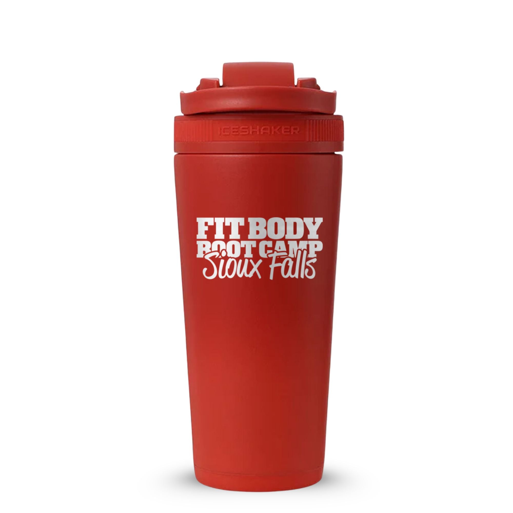 CUSTOM Sioux Falls Fit Body Boot Camp 26oz Ice Shaker - Color Rush Red