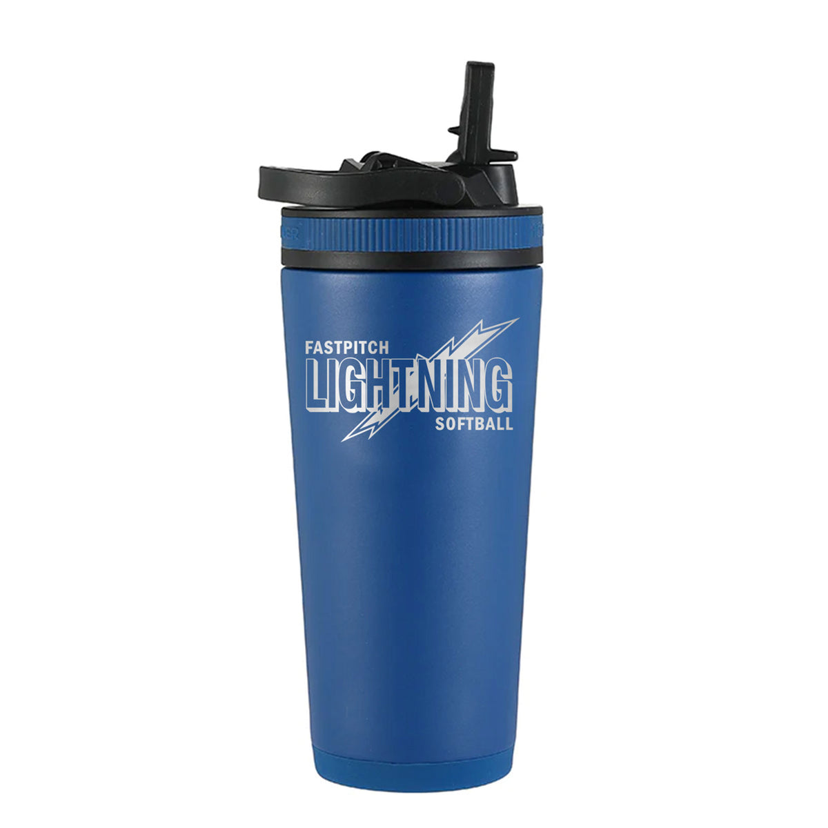 Custom Fastpitch Lightning Softball 26oz Sport Bottle - Navy