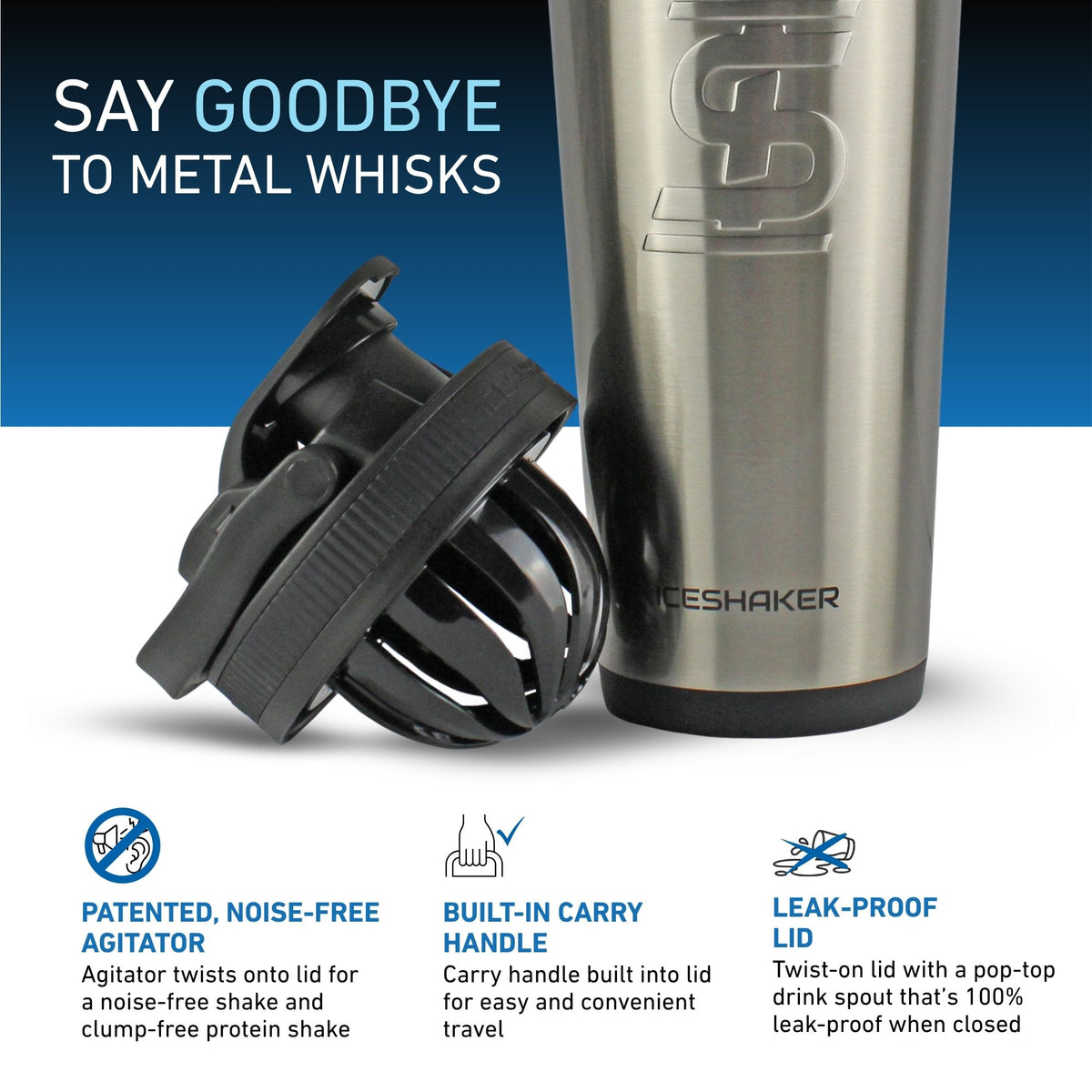 26oz Ice Shaker - Stainless Steel