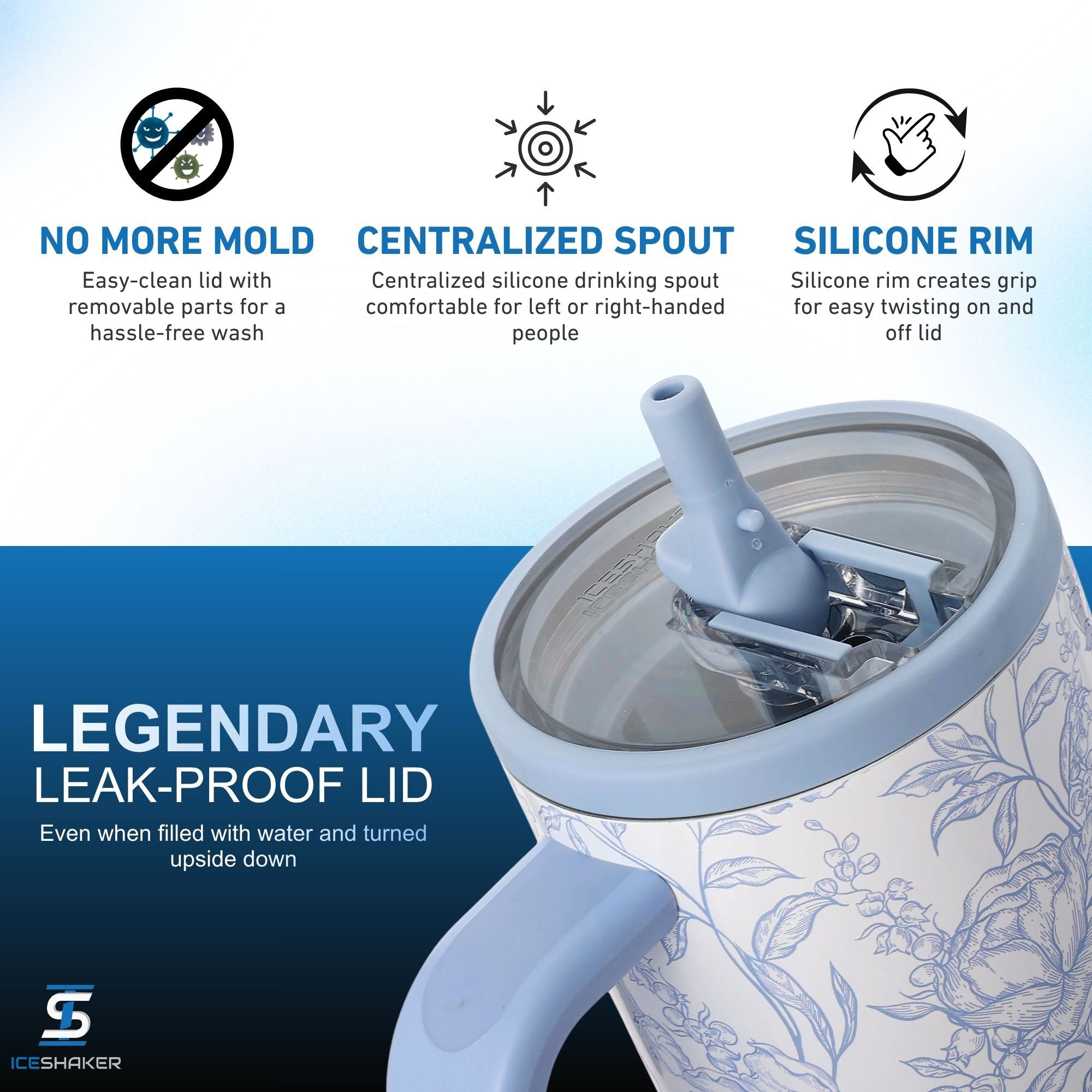 32oz Legend Series Shaker Bottle - Bleu Toile