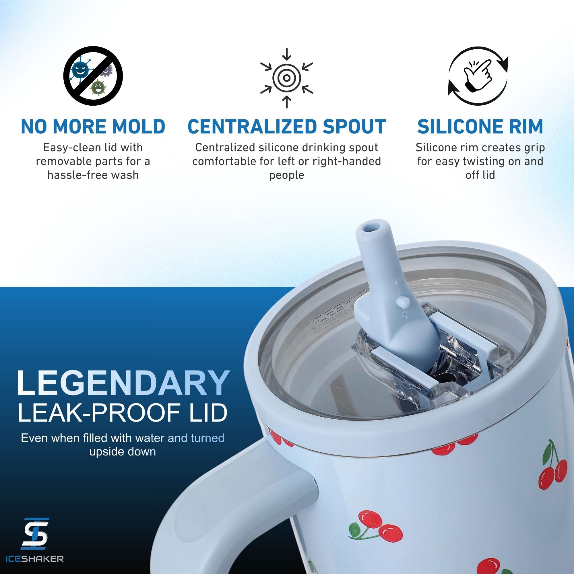 32oz Legend Series Shaker Bottle - Blue Cherries