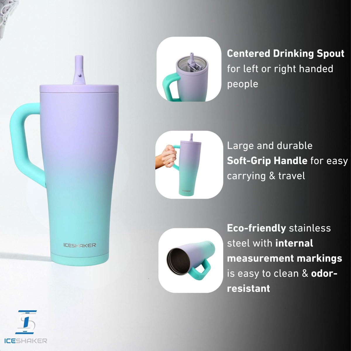 32oz Legend Series Shaker Bottle - Matte Mermaid