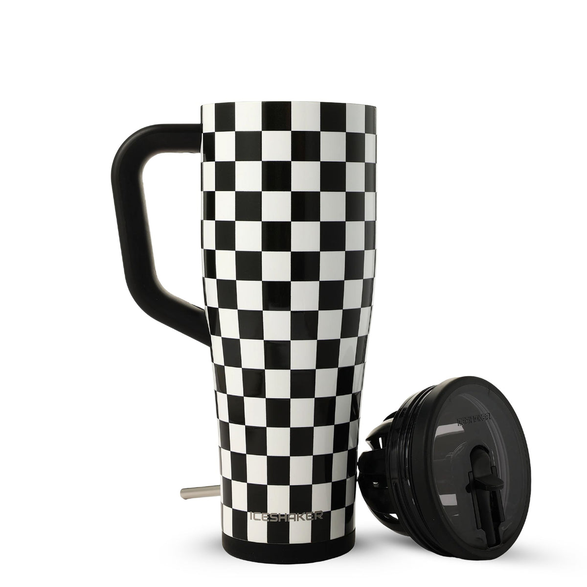 40oz Legend Series Shaker Bottle - Black & White Checkers