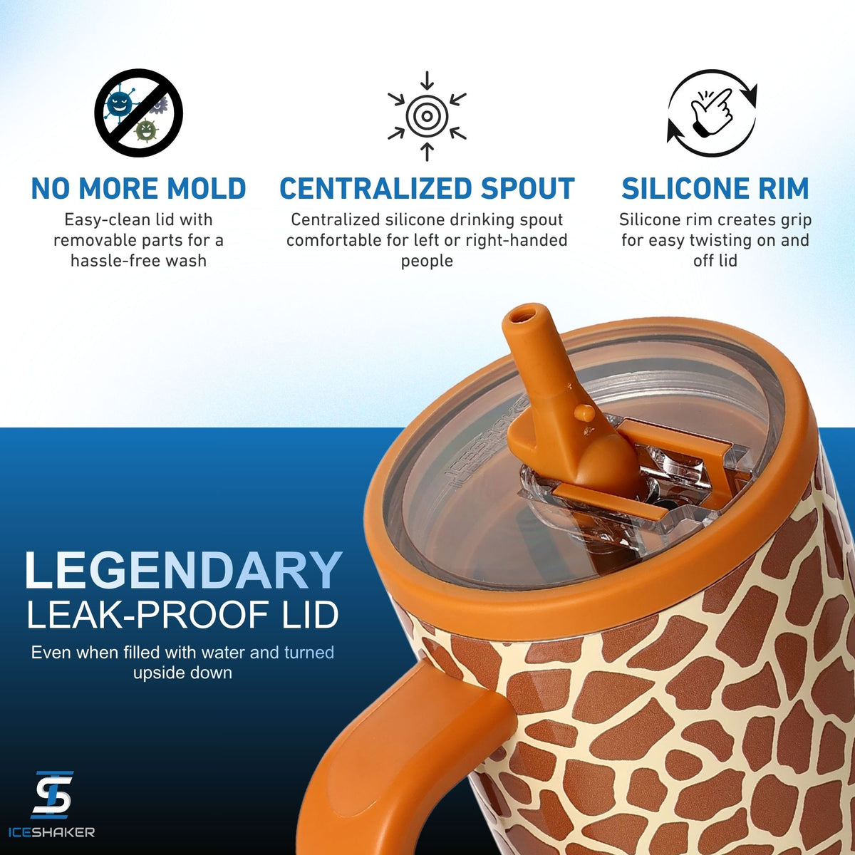 40oz Legend Series Shaker Bottle - Giraffe