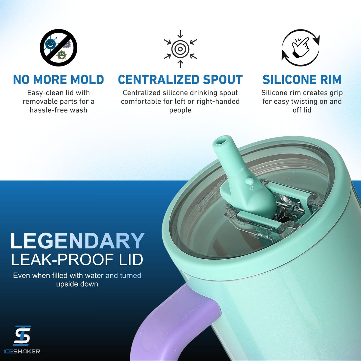 40oz Legend Series Shaker Bottle - Glitter 13 Moons