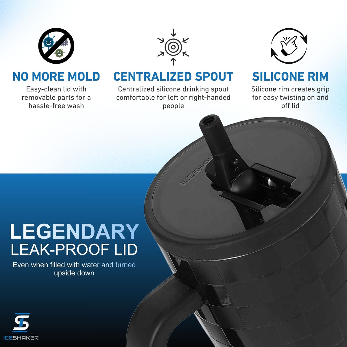 Ice Shaker Legend Series Stainless Steel Shaker Bottles