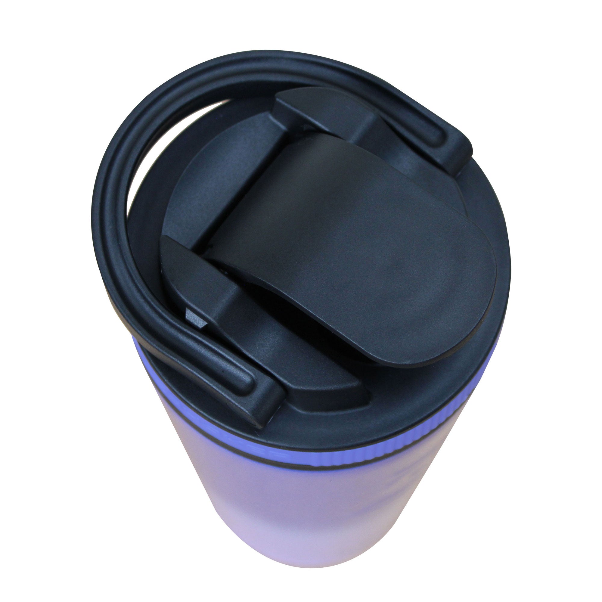 26oz Shaker Lid - Black Lid with Lilac Dreaming Band