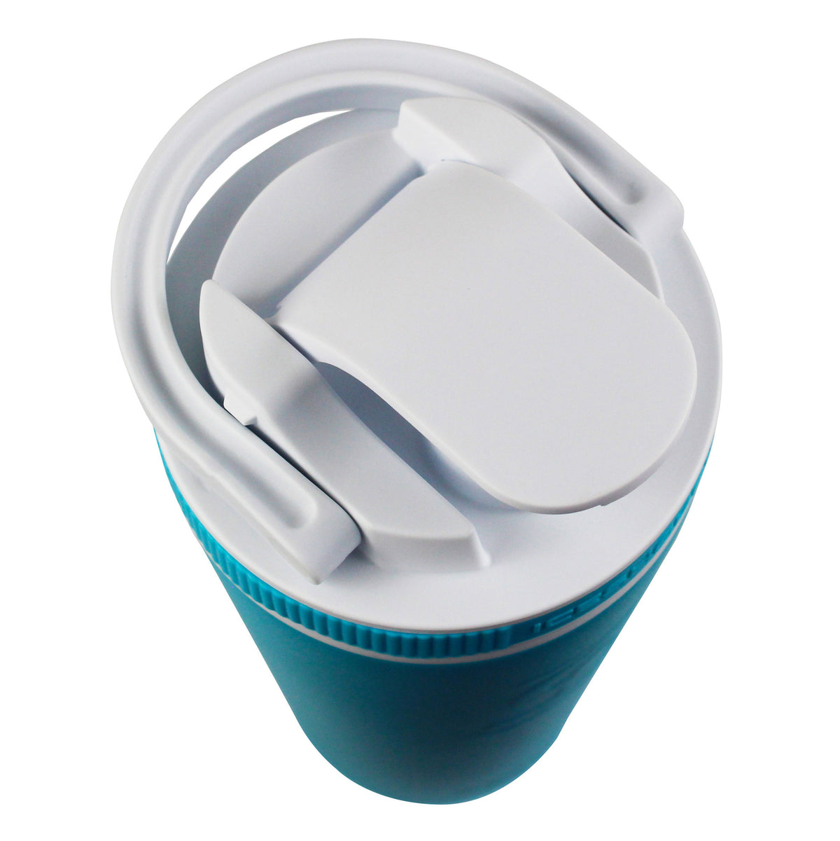 26oz Shaker Lid - White Lid with Caribbean Blue Band