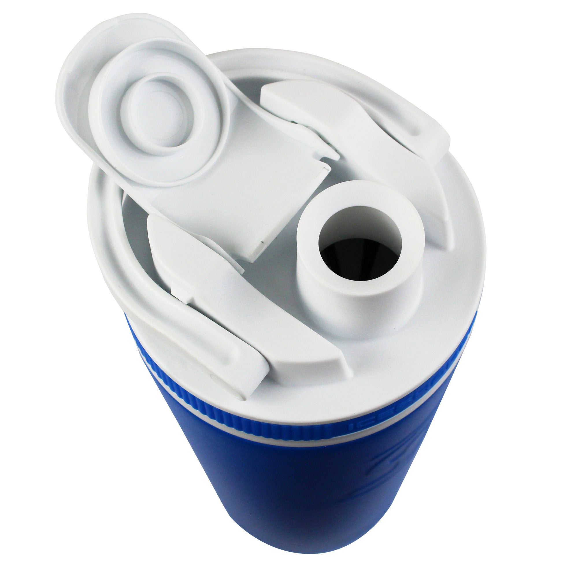 26oz Shaker Lid - White Lid with Royal Blue Band