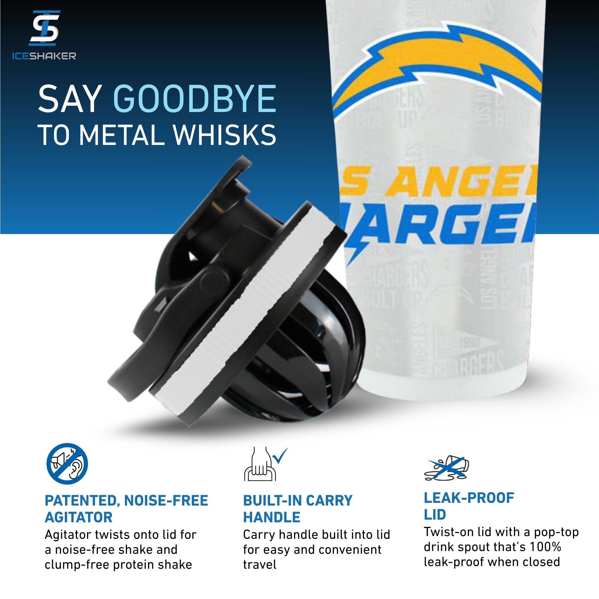 Officially Licensed Los Angeles Chargers 4D Ice Shaker