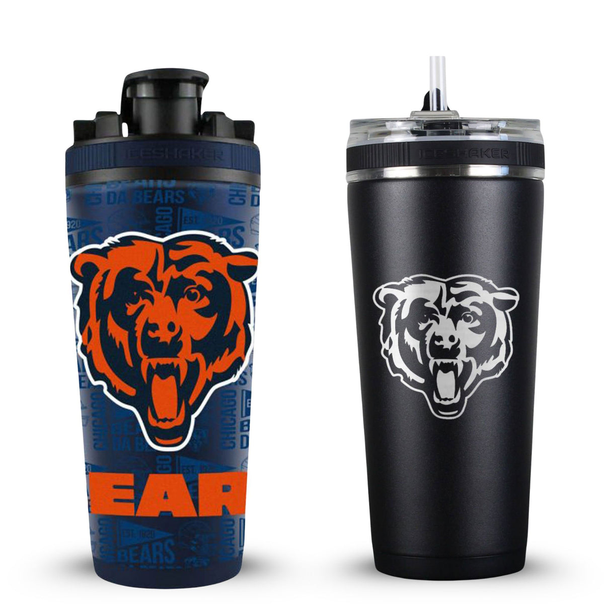 Chicago Bears 4D Shaker & Flex Bottle Bundle