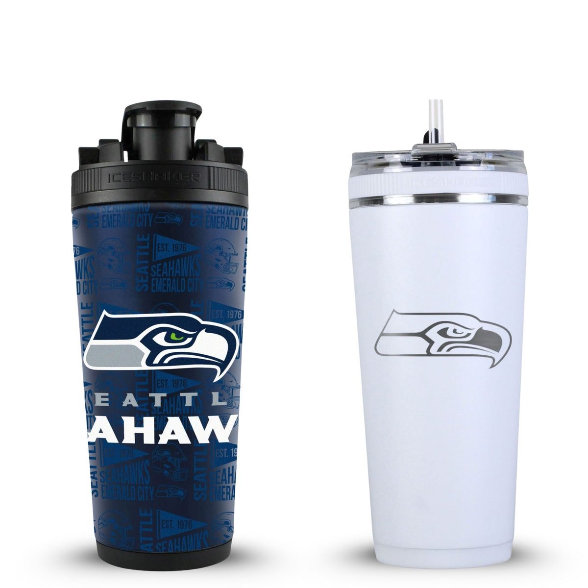 Seattle Seahawks 4D Shaker & Flex Bottle Bundle