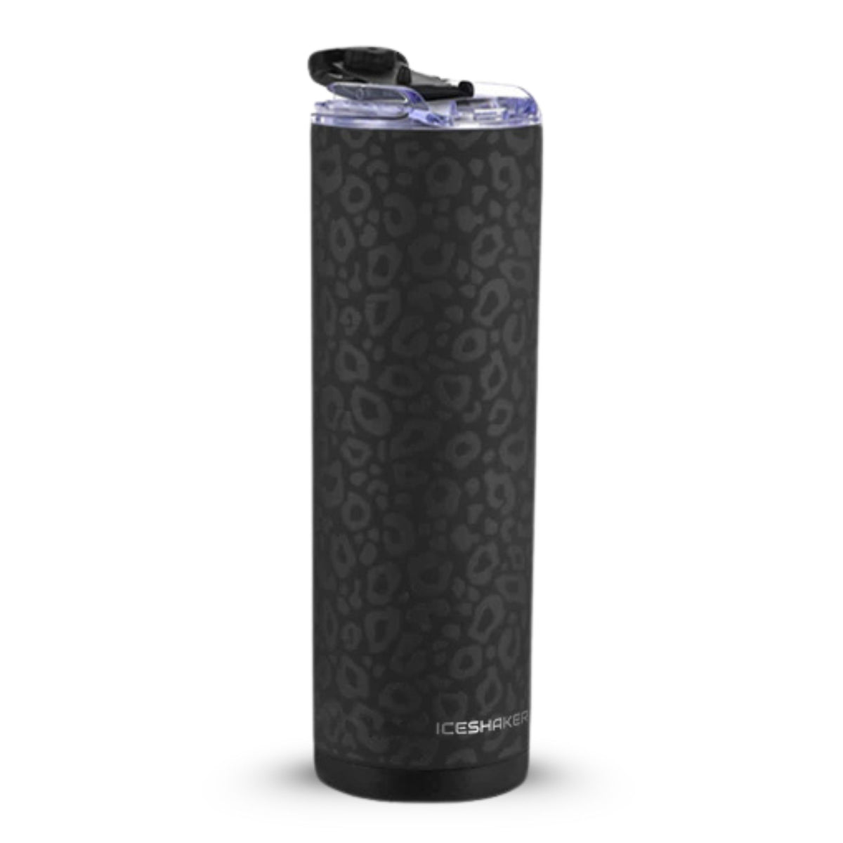 20oz Skinny Tumbler - Black Leopard