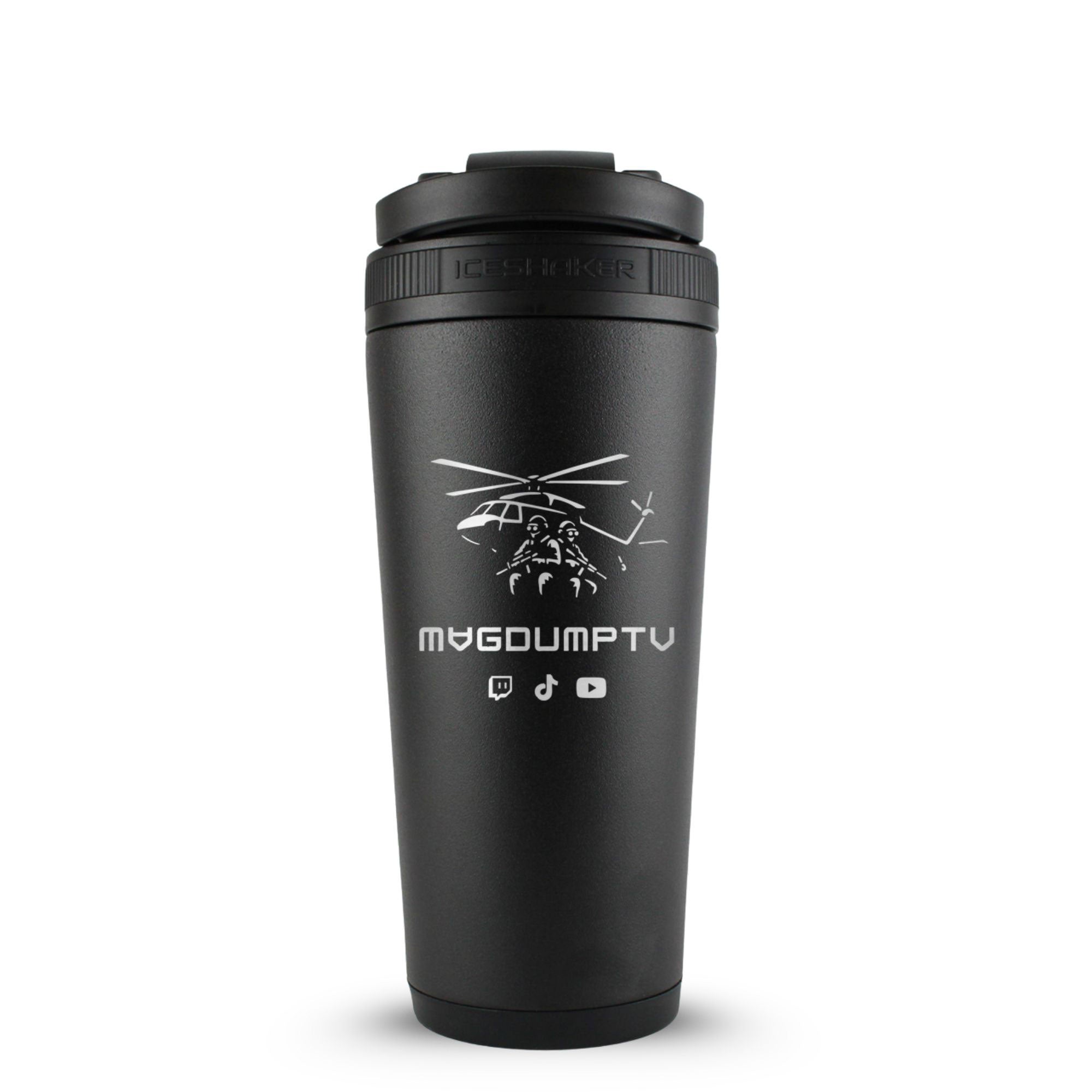 Custom MagDump TV Helicopter 26oz Ice Shaker - Black