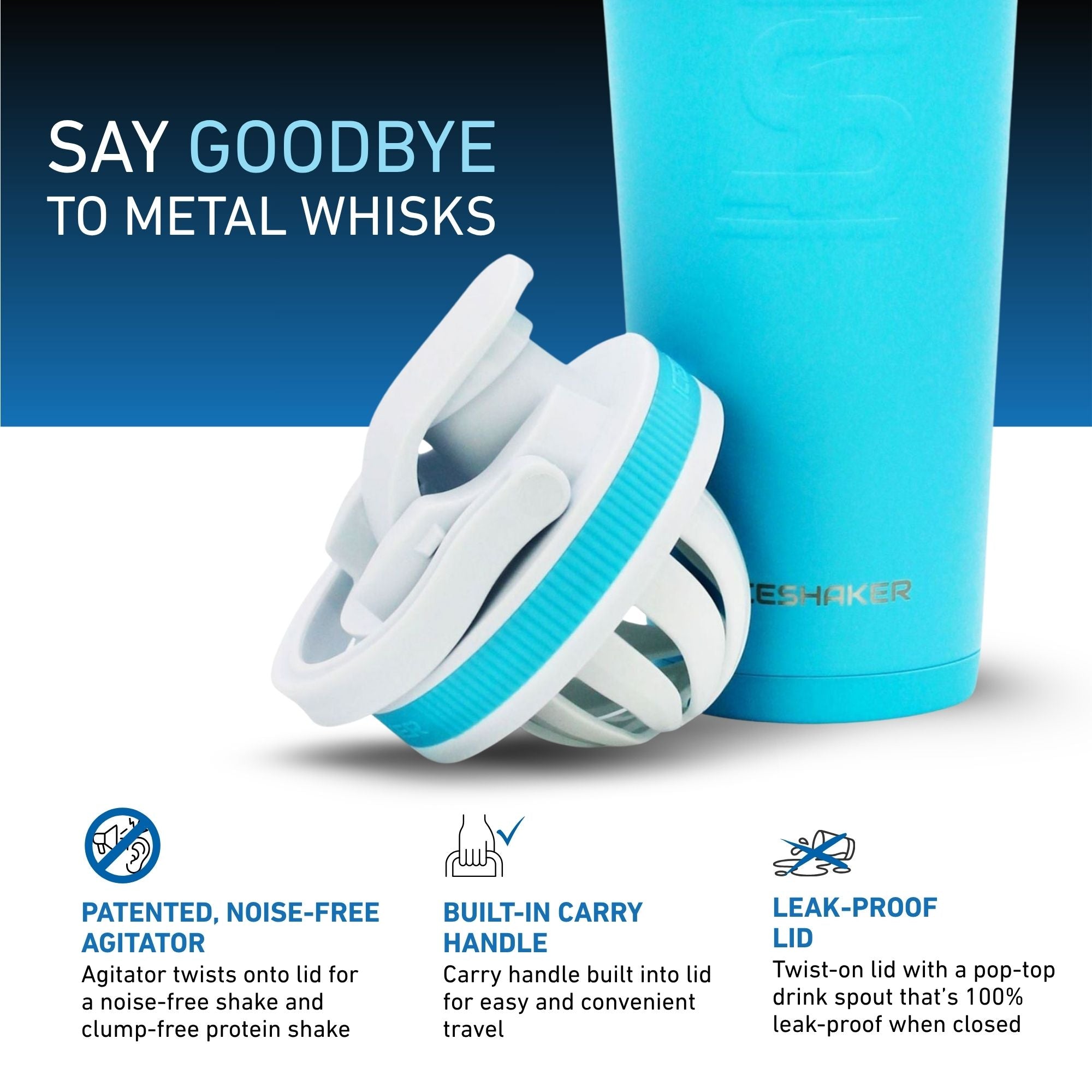 26oz Ice Shaker - Caribbean Blue