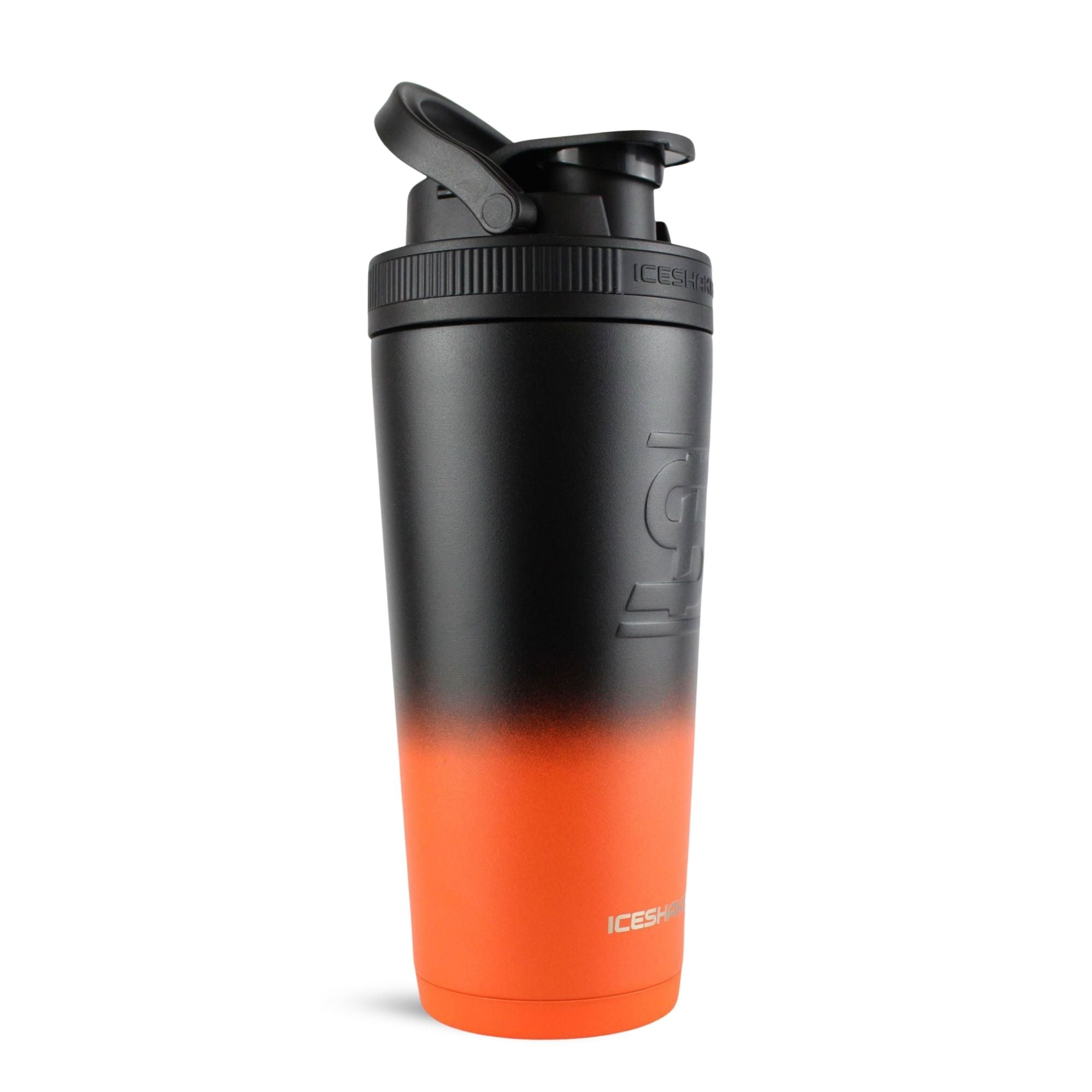 CUSTOM Sports Logo 26oz Ice Shaker - Orange Black Ombre
