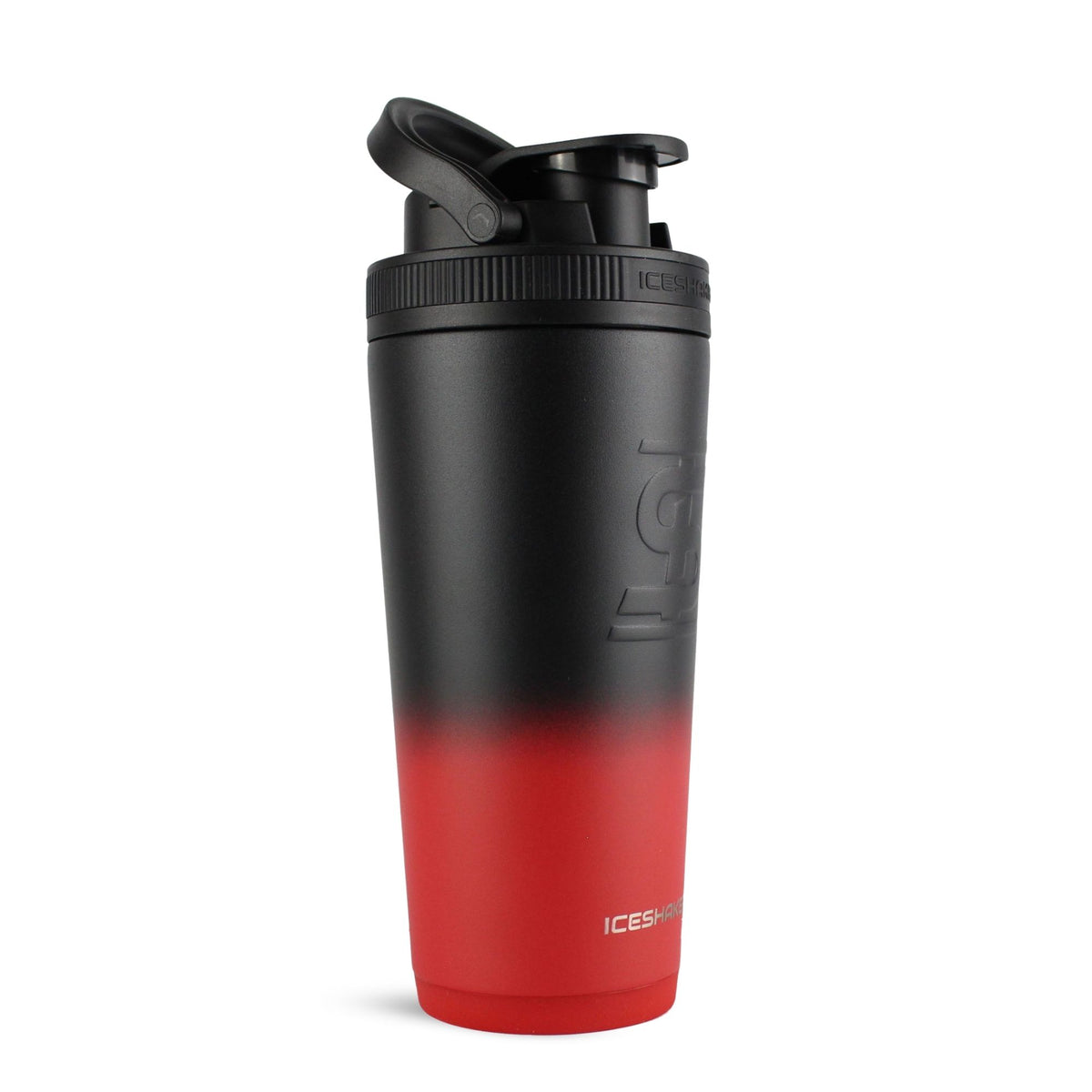 CUSTOM Sports Logo 26oz Ice Shaker - Red Black Ombre