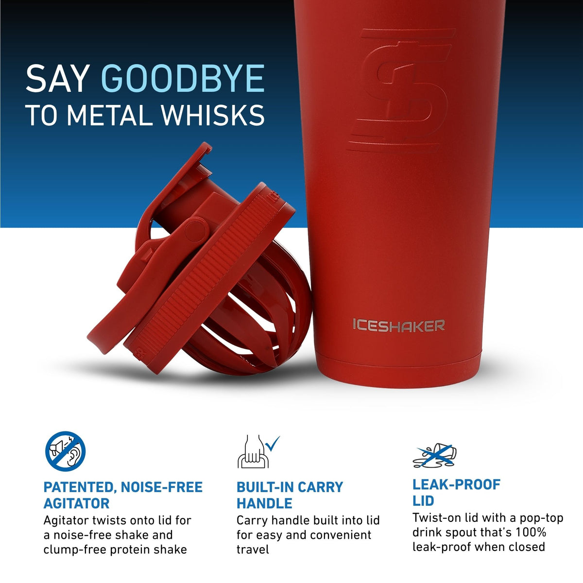 26oz Ice Shaker - Red Color Rush