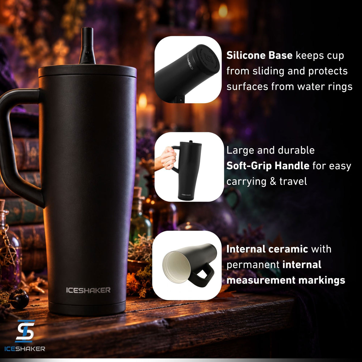 32oz Legend Series Shaker Bottle - Ceramic Black