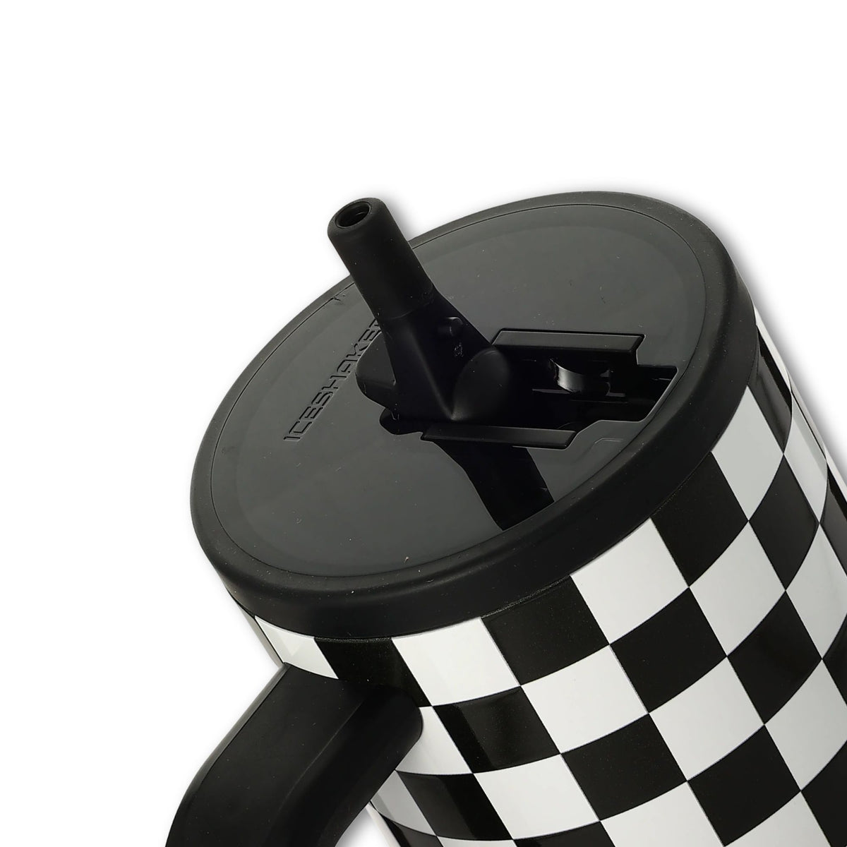 Legendary Lid close-up with centered silicone flip-up straw