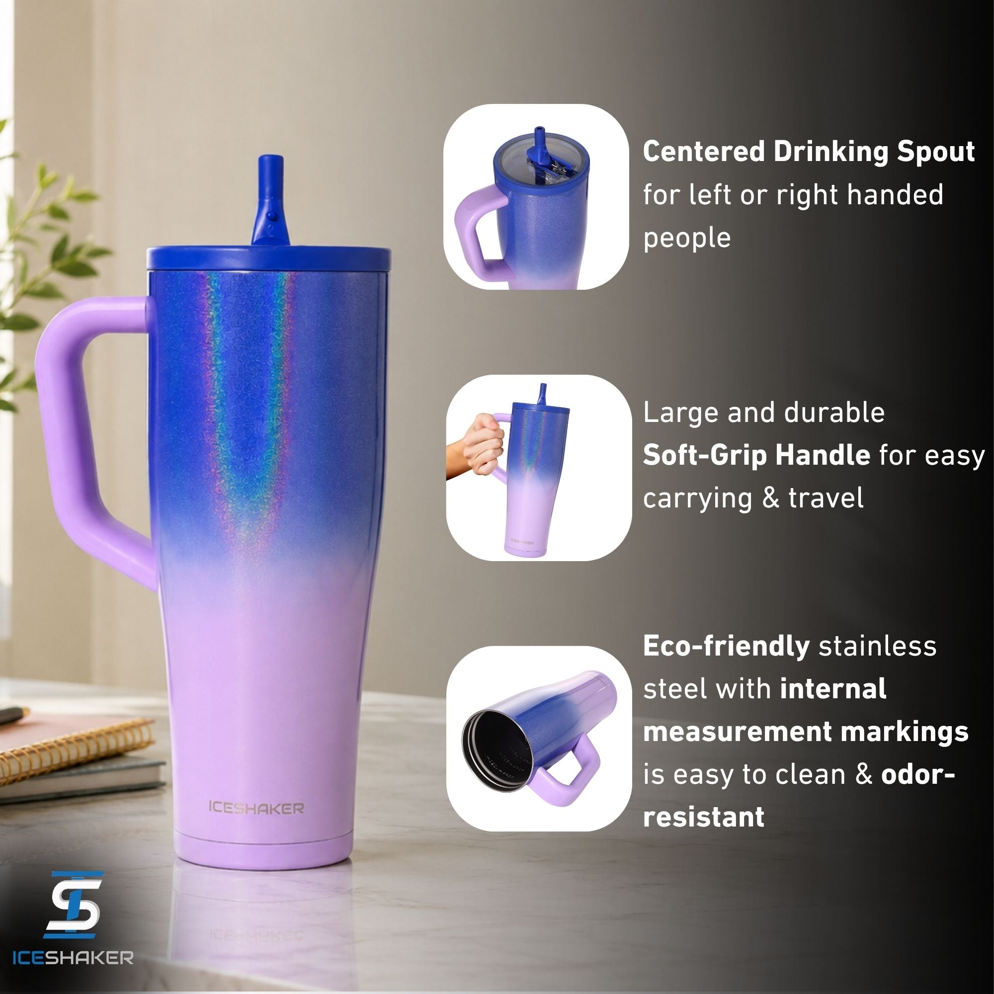 Ice Shaker Legend Series Stainless Steel Shaker Bottles