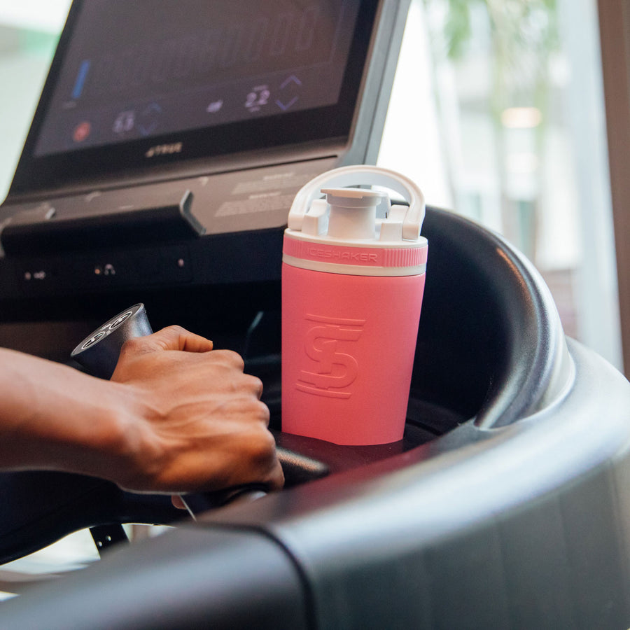 Ice Shaker in a car cup holder