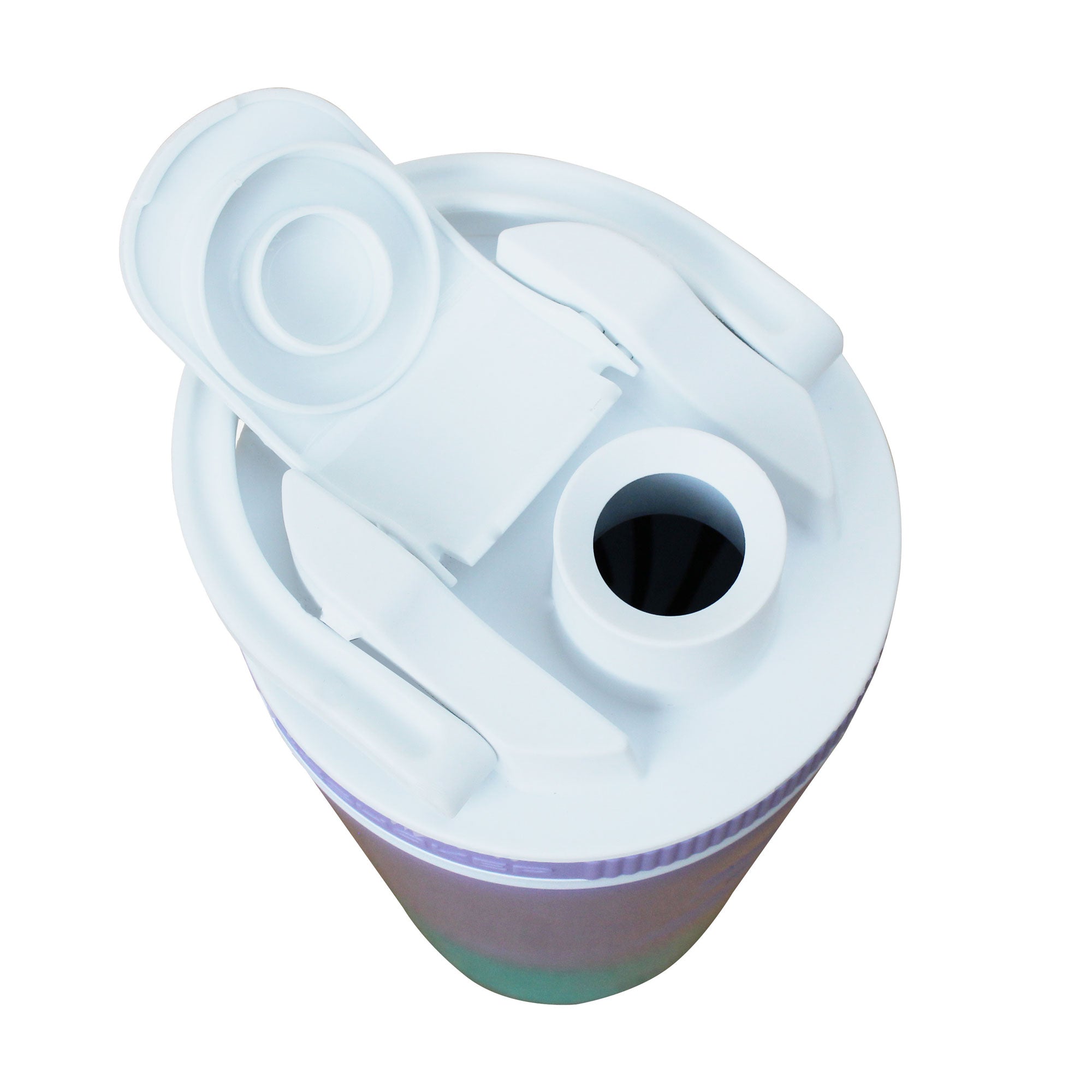 26oz Shaker Lid - White Lid with Mermaid Band