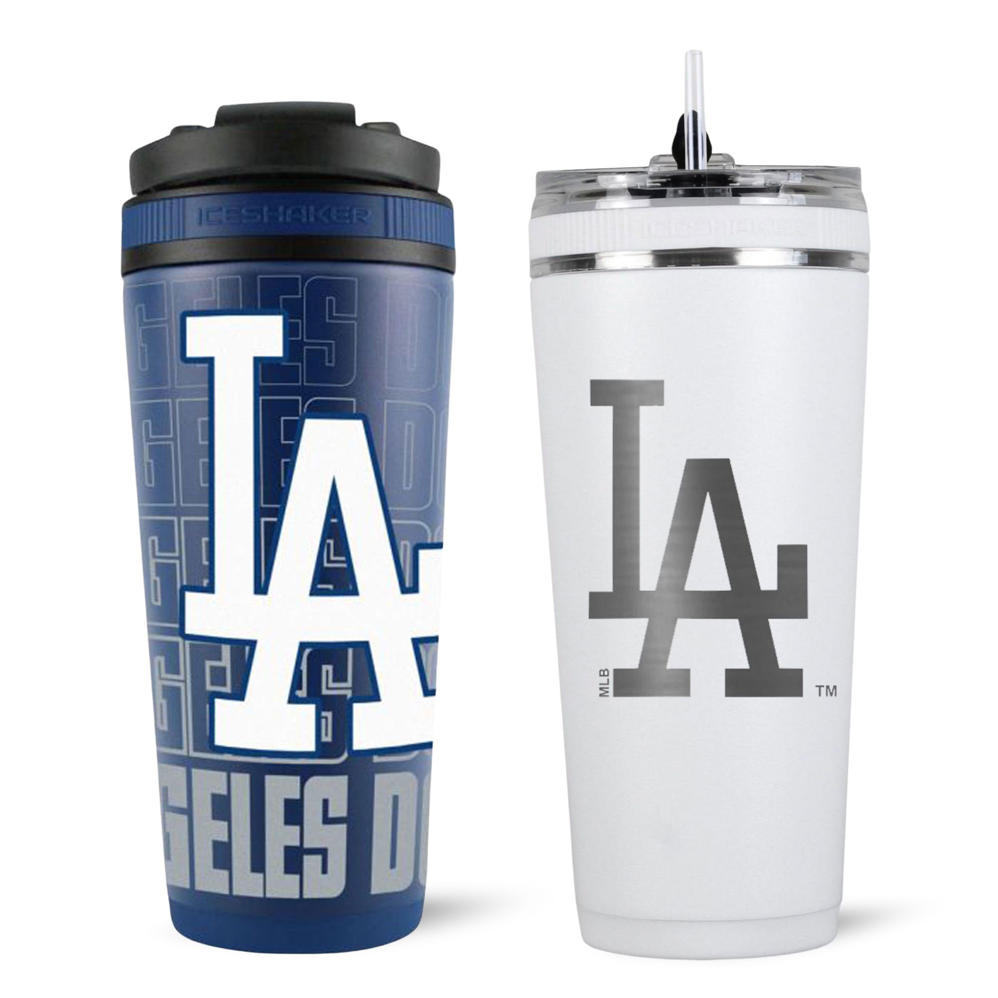 LA Dodgers Original Logo 4D Ice Shaker & Flex Bottle Bundle