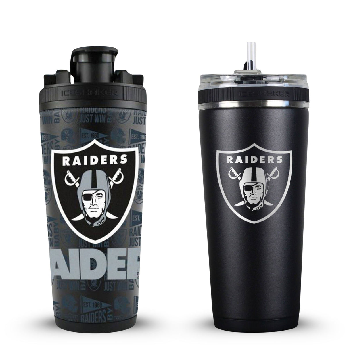 Las Vegas Raiders 4D Shaker & Flex Bottle Bundle