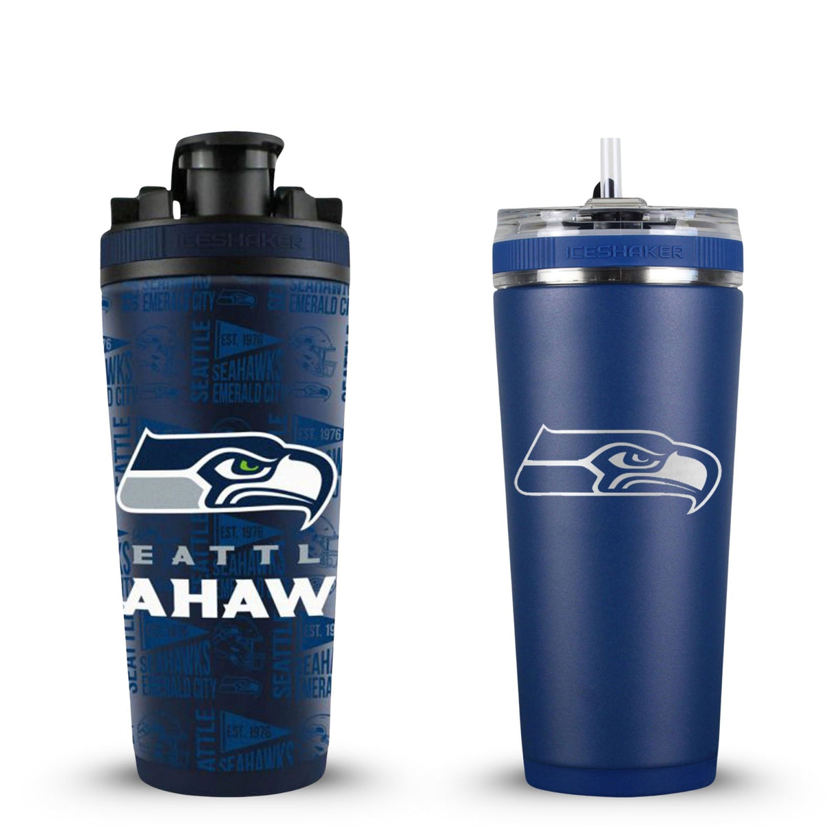 Seattle Seahawks 4D Shaker & Flex Bottle Bundle