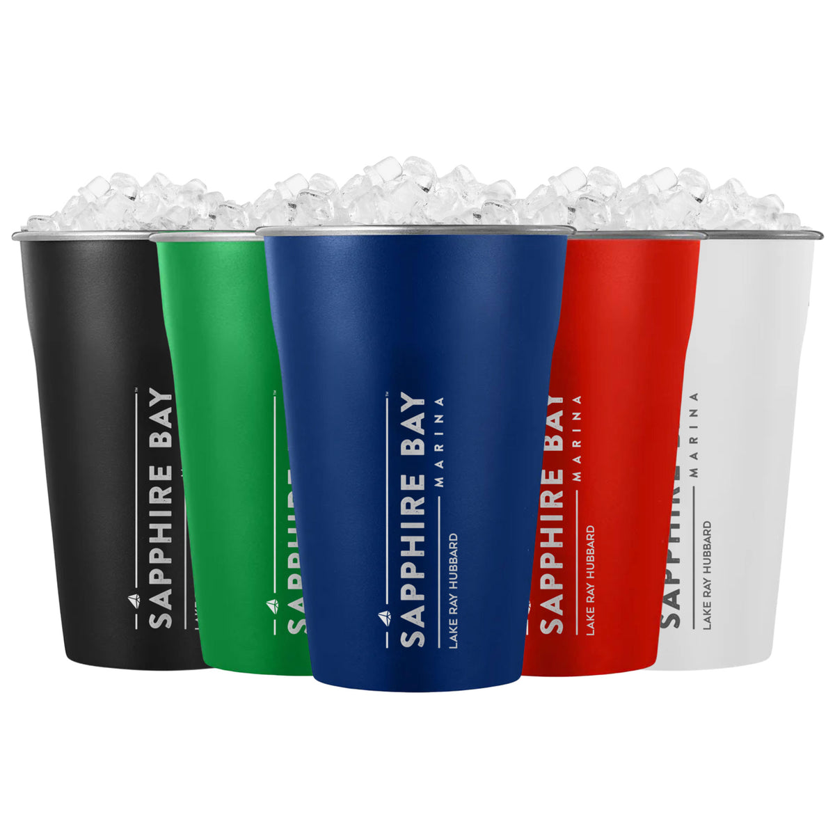 Sapphire Bay Marina Custom 20oz Stainless Steel Cups - 3 Pack