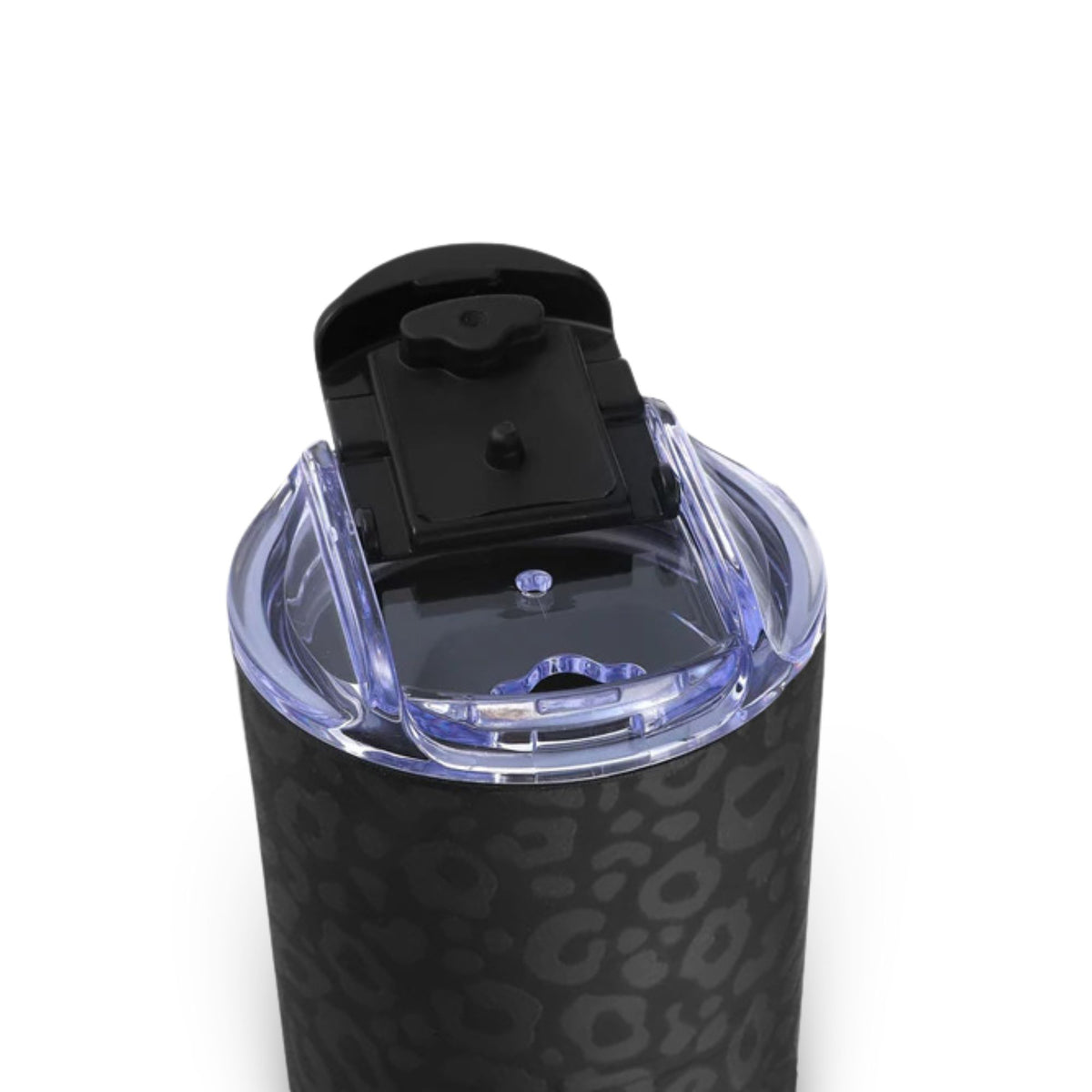 20oz Skinny Tumbler - Black Leopard