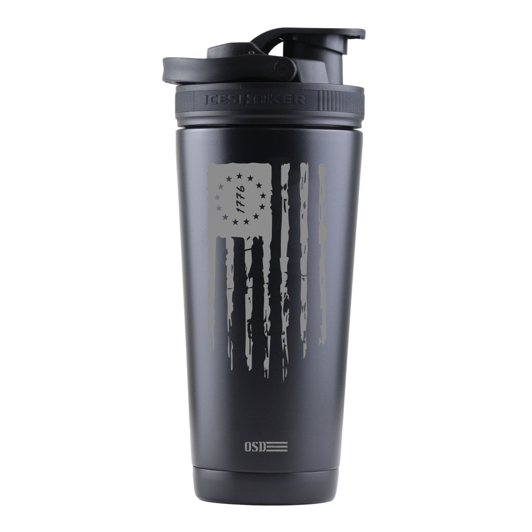 OSD 1776 Flag Custom 26oz Ice Shaker - Black